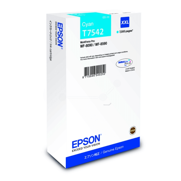 Epson T7542 Cyan Extra High Capacity Ink Cartridge (Original)