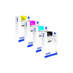 Epson T756 (BK/C/M/Y) Original Black & Colour Ink Cartridge 4 Pack