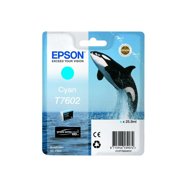 Epson T7602 Cyan Ink Cartridge (Original)