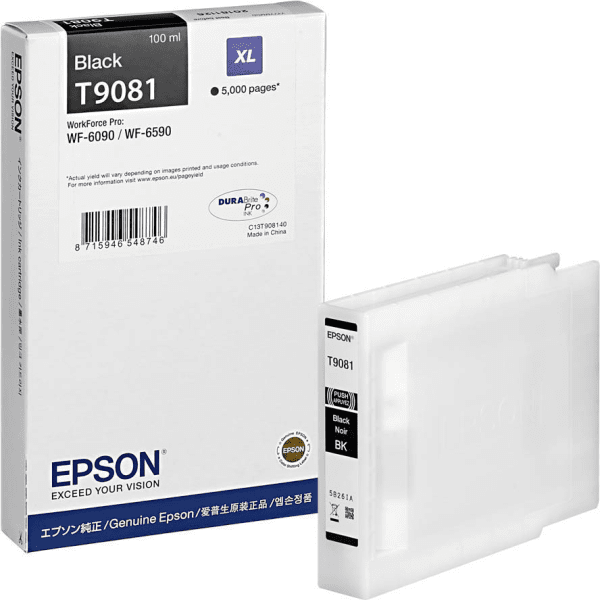 Epson T9081 Black High Capacity Ink Cartridge (Original)