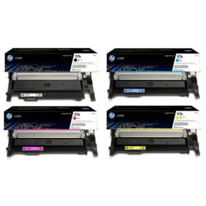 Original 4 Colour HP 117A Toner Cartridge Multipack – W2070A / W2071A / W2072A / W2073A