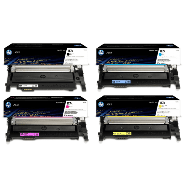Original 4 Colour HP 117A Toner Cartridge Multipack - W2070A / W2071A / W2072A / W2073A