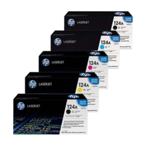 HP 124A (Q6000 / Q6001 / Q6003 / Q6002) Original Black and Colour Toner Cartridge 5 Pack