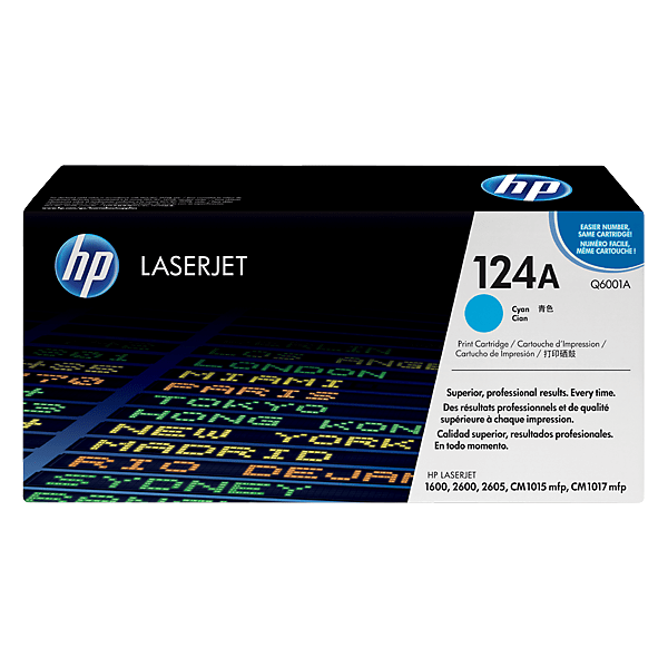 HP 124A Cyan Toner Cartridge (Original) - Q6001A