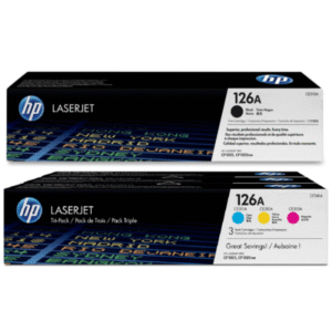 HP 126A (CE310 / CE311 / CE313 / CE312) Original Black and Colour Toner Cartridge Pack