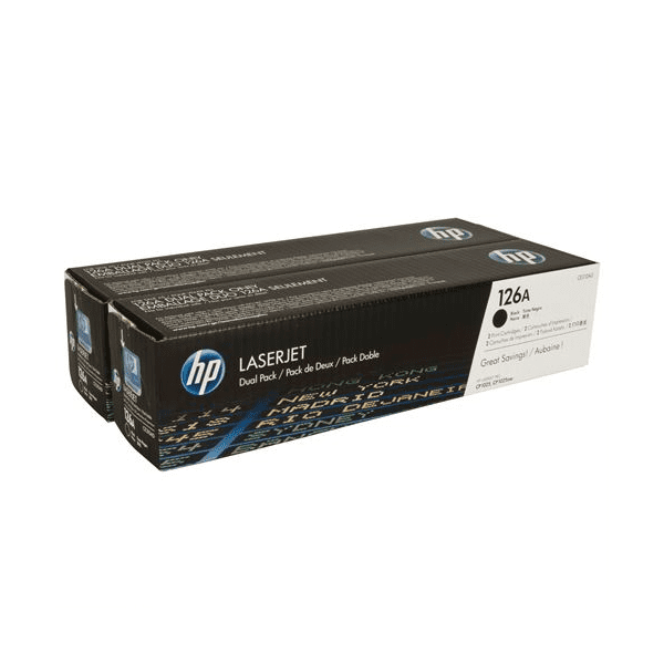 HP 126A (CE310AD) Original Black Toner Cartridge Twin Pack