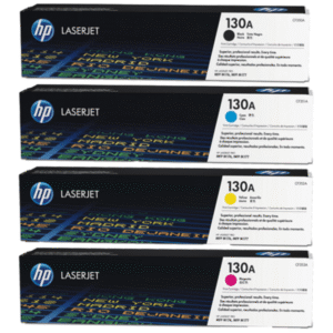 HP 130A (CF350A / CF351A / CF352A / CF353A) Original Black and Colour Toner Cartridge Pack