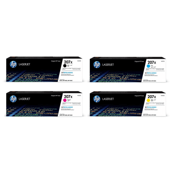 HP 207X (W2210X / W2211X/ W2212X / W2213X) Original Black and Colour Toner Cartridge Pack