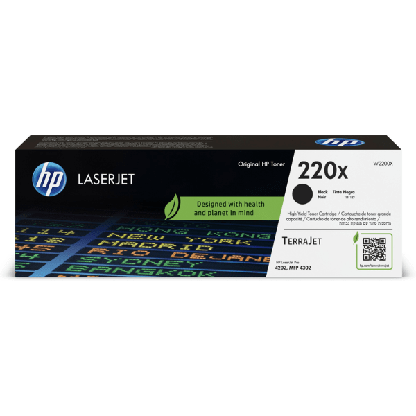 HP 220X (W2200X) Original High Capacity Black Toner Cartridge