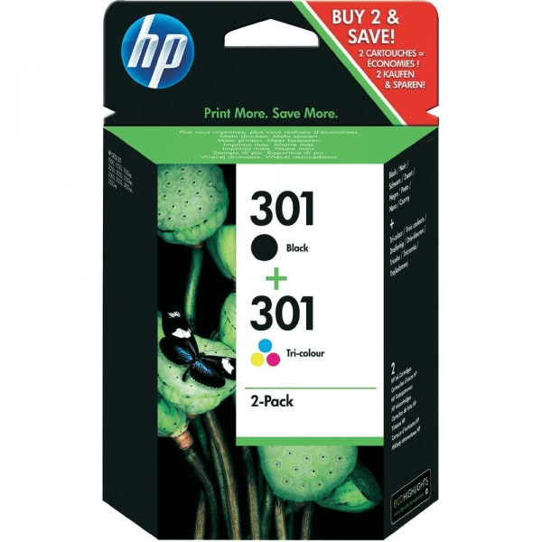 HP 301 (N9J72AE) Original Black and Tri-Colour Ink Cartridge Pack
