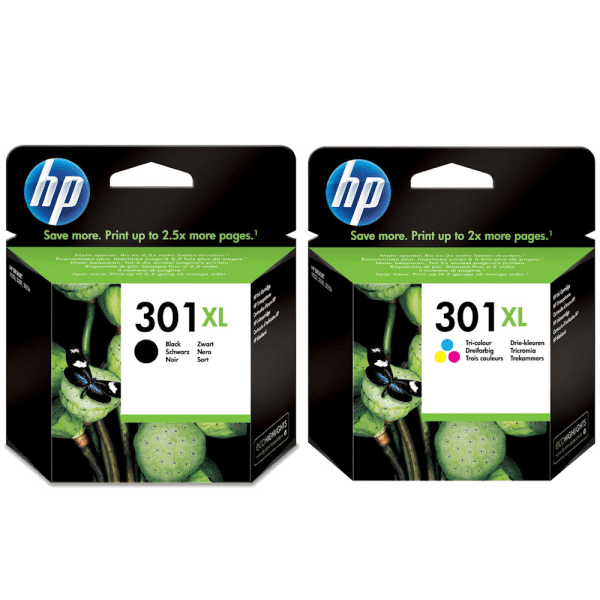 HP 301XL (CH563EE / CH564EE) Original High Capacity Black and Tri-Colour Ink Cartridge Pack