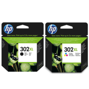 HP 302XL (F6U68AE / F6U67AE) Original High Capacity Black and Tri-Colour Ink Cartridge Pack