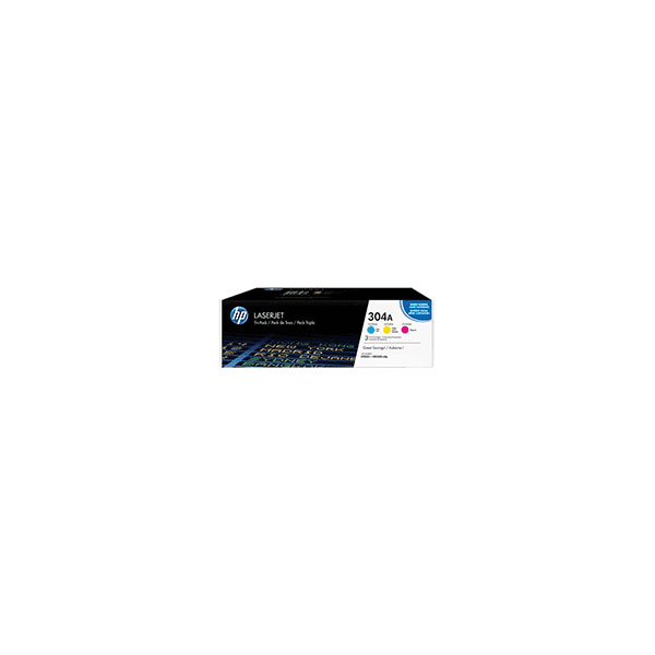 HP 304A (CF372AM) Original C/M/Y Toner Cartridge Pack