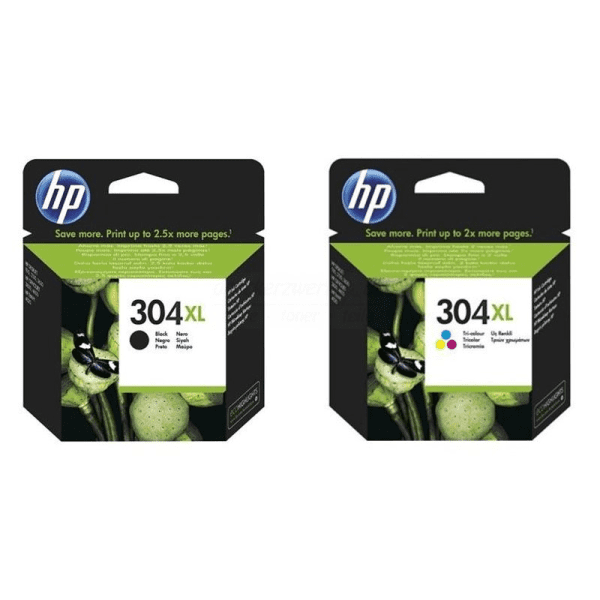 HP 304XL (N9K08AE / N9K07AE) Black and Tri-Colour High Capacity Ink Cartridge Multipack (Original)