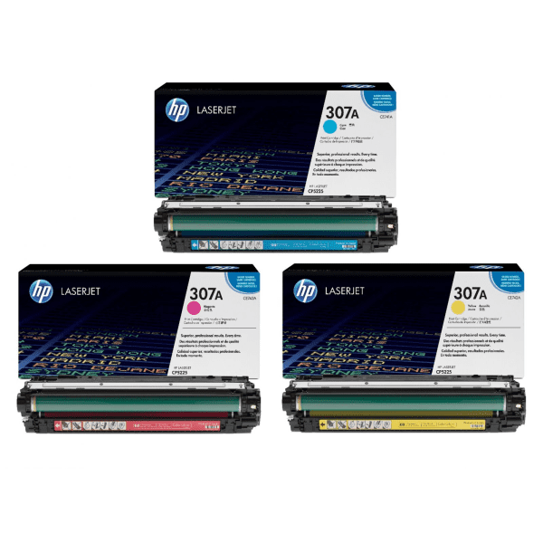 HP 307A Original Colour Toner Cartridge 3 Pack (CE741A/ CE743A/ CE742A)