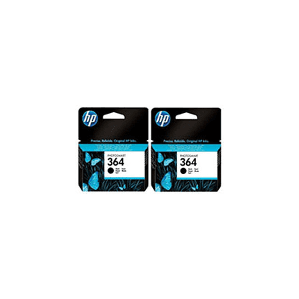 HP 364 Black Ink Cartridge Twin Pack (Original)