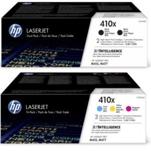 Original 5 Colour HP 410X Toner Cartridge Multipack – (CF410X / CF411X / CF413X / CF412X)