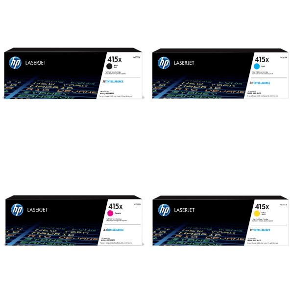 HP 415X (W2030X/ W2031X/ W2032X/ W2033X) Black & Colour Original Toner Cartridge Multipack