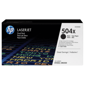 HP 504X (CE250XD) Original Black Toner Cartridge Twin Pack