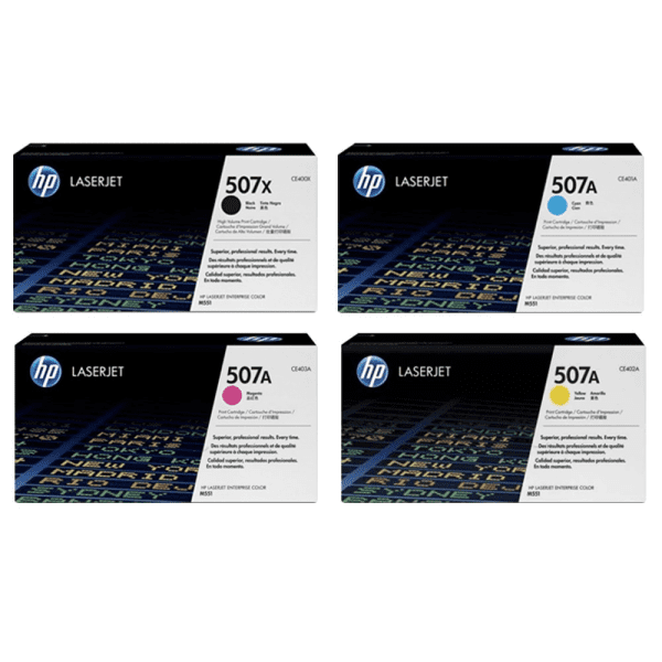 HP 507 (CE400X / CE401 / CE402 / CE403) Original Black and Colour Toner Pack