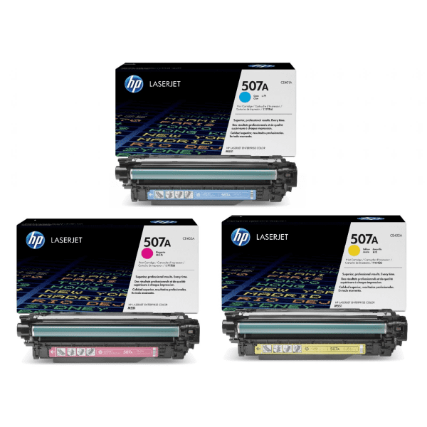 HP 507A Original Colour Toner Cartridge 3 Pack (CE401A/ CE402A/ CE403A)