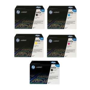 HP 643A (Q5950 / Q5951 / Q5953 / Q5952) Original Black and Colour Toner Cartridge 5 Pack