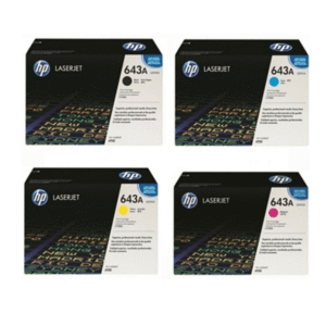 HP 643A (Q5950 / Q5951 / Q5953 / Q5952) Original Black and Colour Toner Cartridge Pack