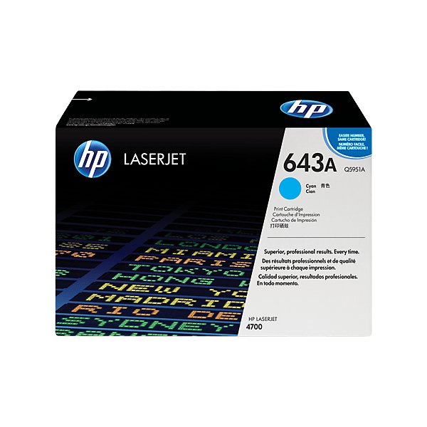 HP 643A Cyan Toner Cartridge (Original) - Q5951A