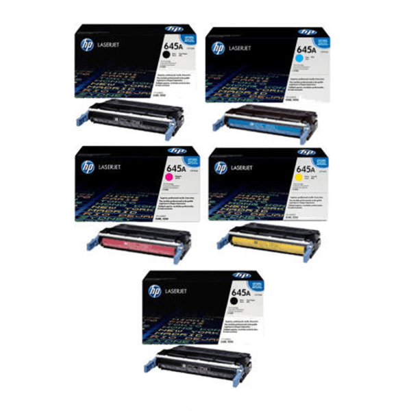 HP 645A (C9730 / C9731 / C9733 / C9732) Original Black and Colour Toner Cartridge 5 Pack