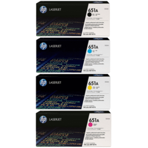 HP 651A (CE340A / CE341A / CE342A / CE343A) Original Black and Colour Toner Cartridge Pack