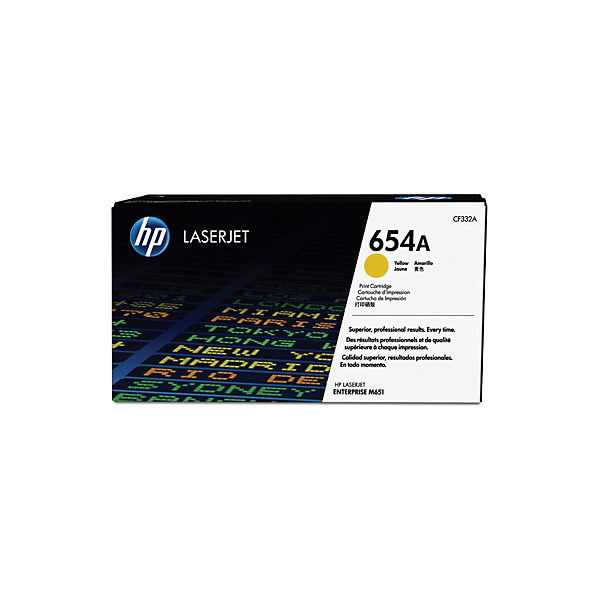 HP 654A Yellow Toner Cartridge (Original) - CF332A