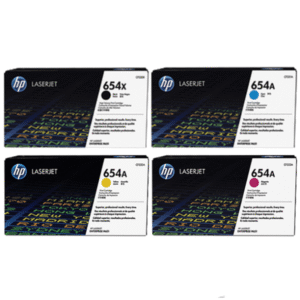 HP 654X (CF330X / CF331A / CF332A / CF333A) Original Black and Colour Toner Cartridge Pack