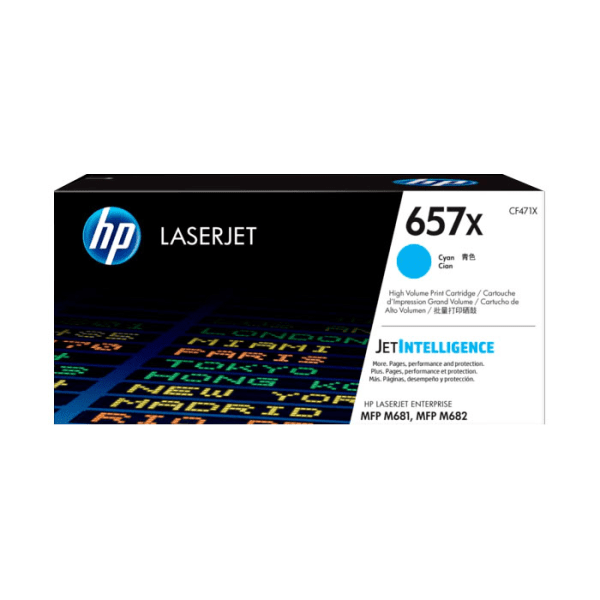 HP 657X Cyan High Capacity Toner Cartridge (Original) - CF471X