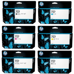 HP 727 Original High Capacity Black & Colour Ink Cartridge Multipack