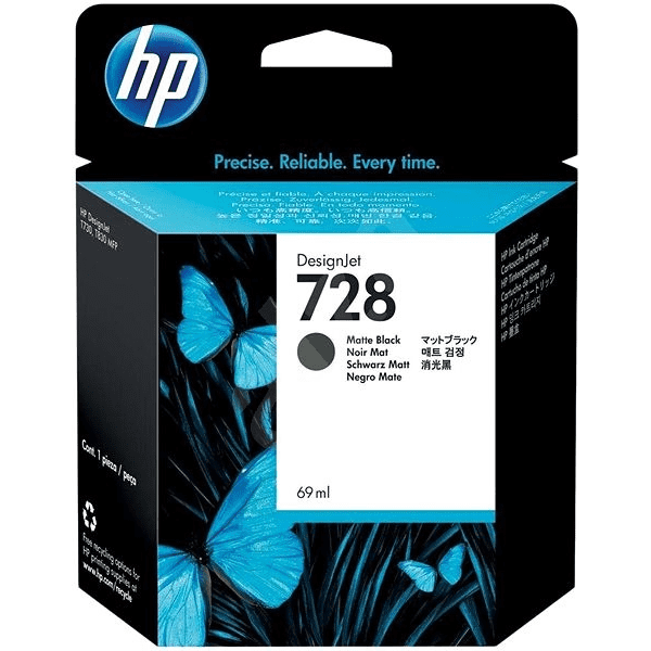 HP 728 Matte Black Ink Cartridge (Original)