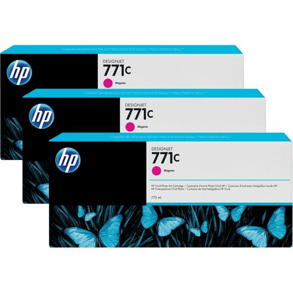HP 771C (B6Y33A) Original Magenta Ink Cartridge 3 Pack