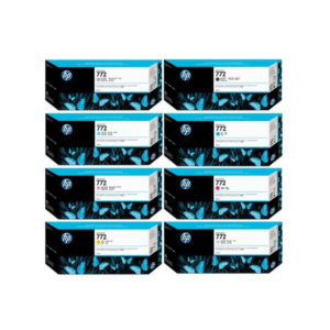 HP 772 Black and Colour Ink Cartridge 8 Pack (Original)