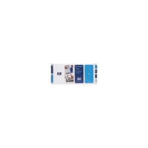 HP 80 (C4821A) Original Cyan Printhead and Printhead Cleaner