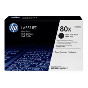 HP 80X (CF280XD) Original Black High Yield Toner Cartridge Twin Pack