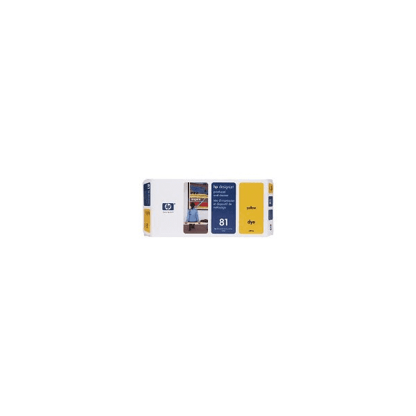HP 81 (C4953A) Yellow Printhead and Printhead Cleaner (Original)