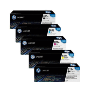 HP 823A (CB380 / CB381 / CB383 / CB382) Original Black and Colour Toner Cartridge 5 Pack