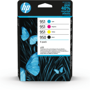 HP 950 / 951 Black and Colour Ink Cartridge 4 Pack (Original)