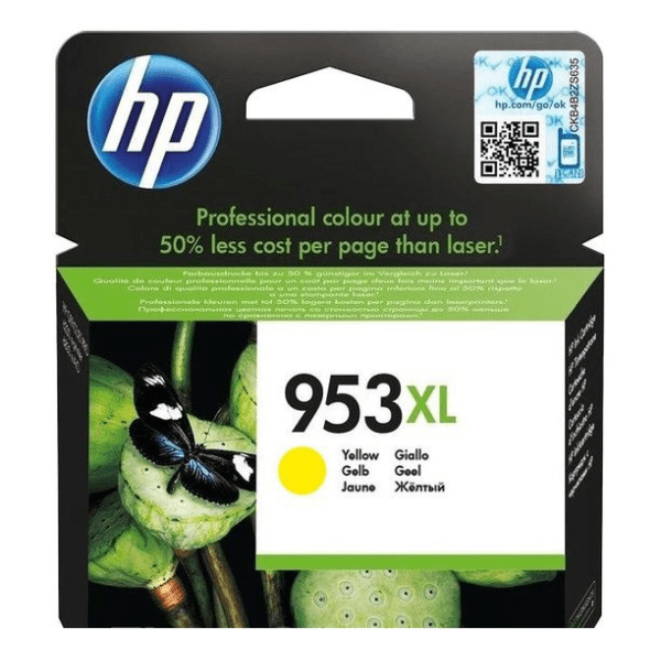 HP 953XL (F6U18AE) High Capacity Yellow Ink Cartridge (Original)
