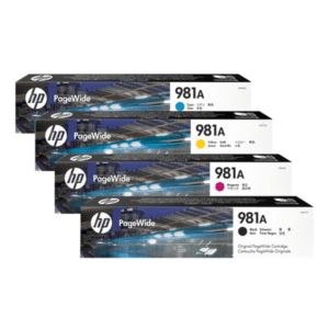 HP 981A (J3M68A/69A/70A/71A) Original Page Wide Black and Colour Ink Cartridge Pack