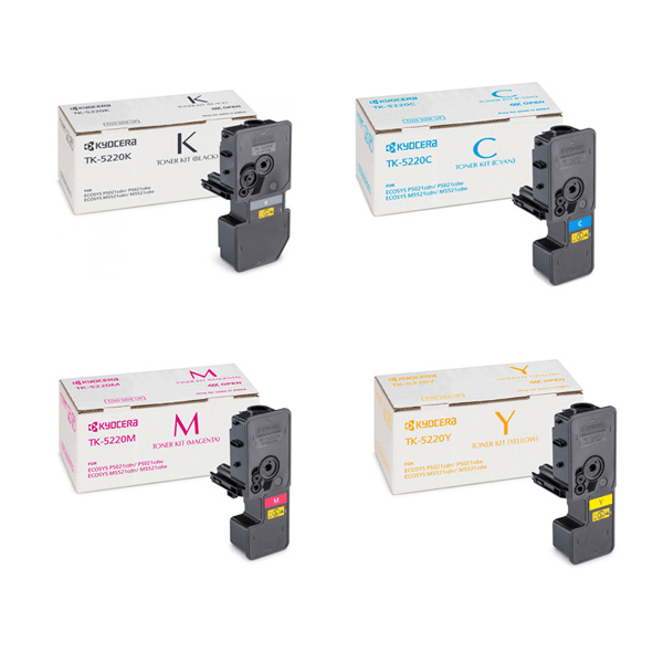 Kyocera TK-5220 BK/C/M/Y Original Black & Colour Toner Multipack