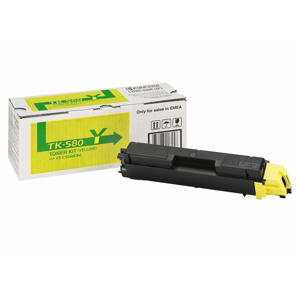 Kyocera TK-580Y Yellow Toner Cartridge (Original)