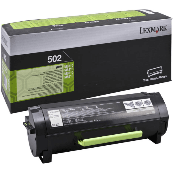 Lexmark 502 Black Toner Return Program Cartridge (Original)