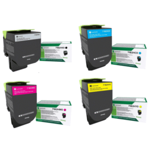 Original Black & Colour Return Program Lexmark 71B2H Toner Cartridge Multipack (71B0HK0/C0/M0/Y0)