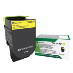 Lexmark 71B2HY0 Yellow High Capacity Return Programme Toner Cartridge (Original)