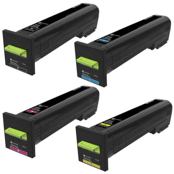 Lexmark 72K0X Original Extra High Capacity Black & Colour Toner Cartridge 4 Pack